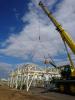 Montage de charpentes sur le port de montoir 